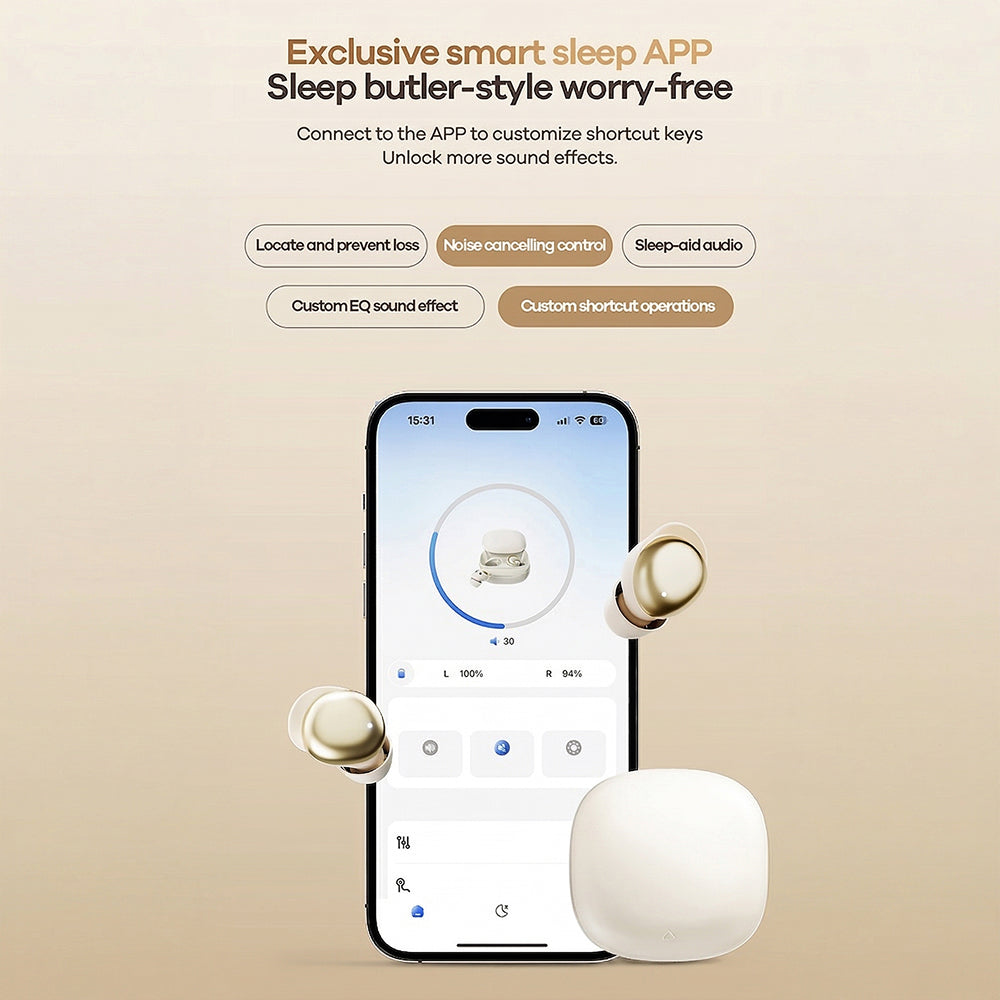 Slumbudx Ultra-Compact Sleep Earbuds for Side Sleepers