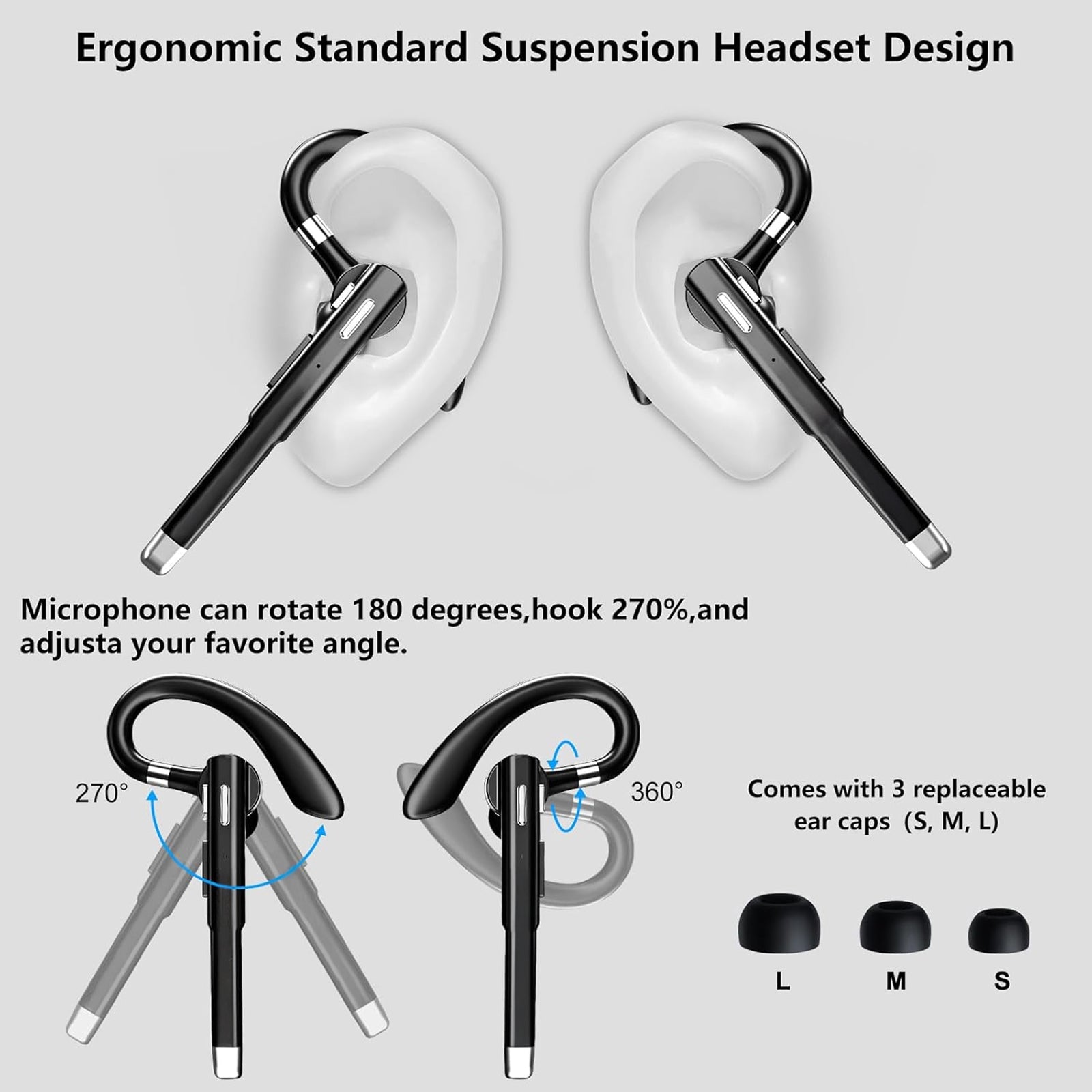 EzyTalux Bluetooth Headset For Truck Drivers