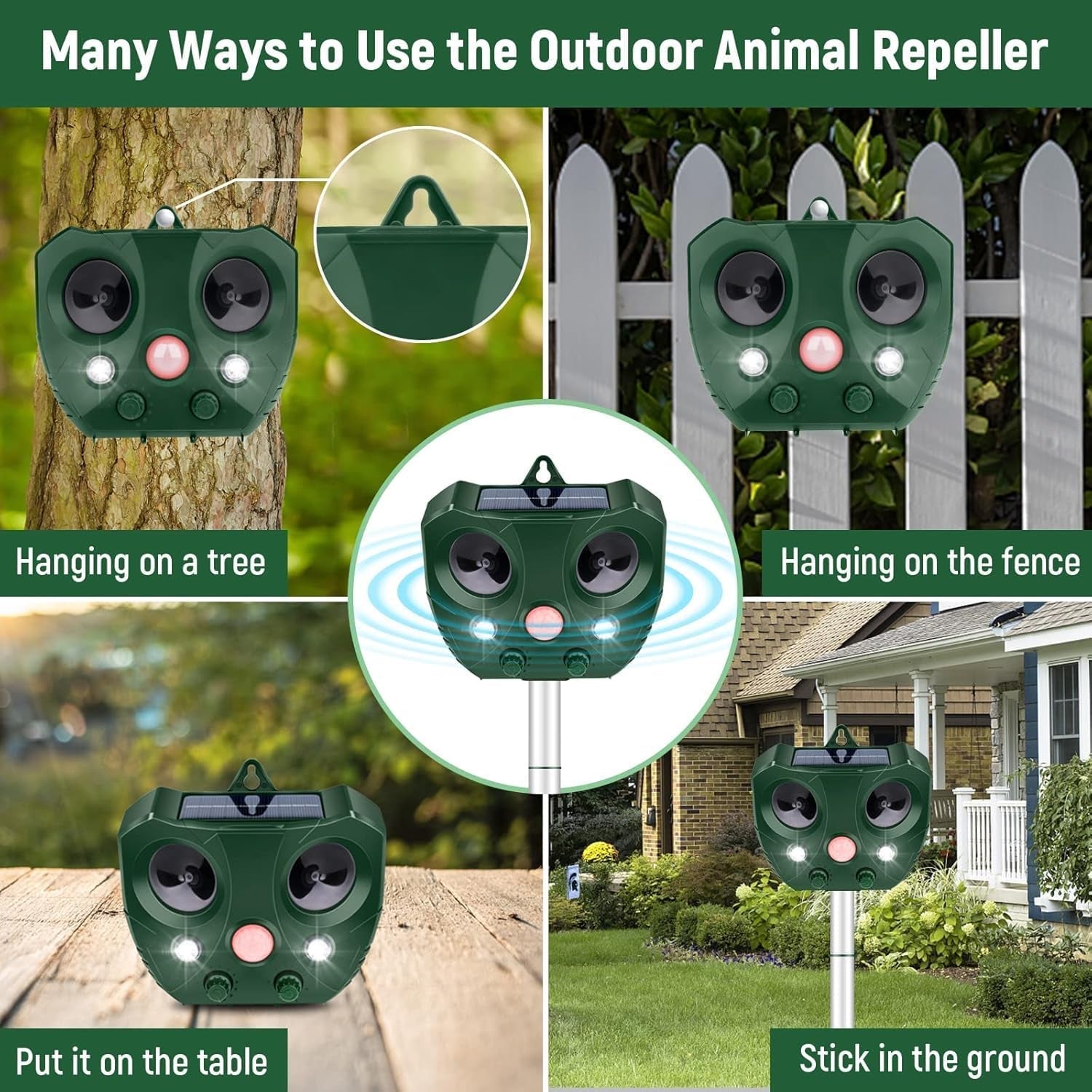 Guardixim Ultrasonic Fox Repeller with Motion Sensor