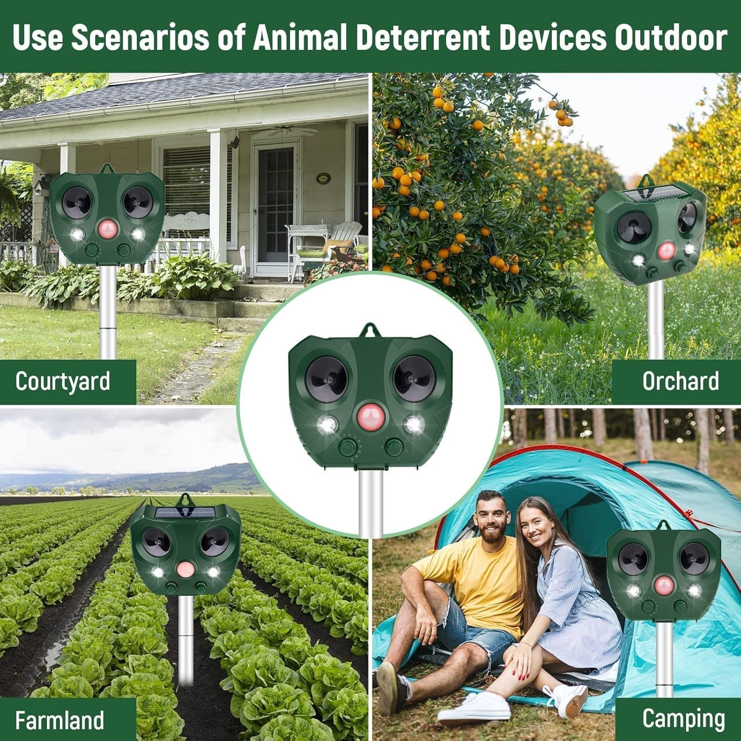 Guardixim Ultrasonic Fox Repeller with Motion Sensor