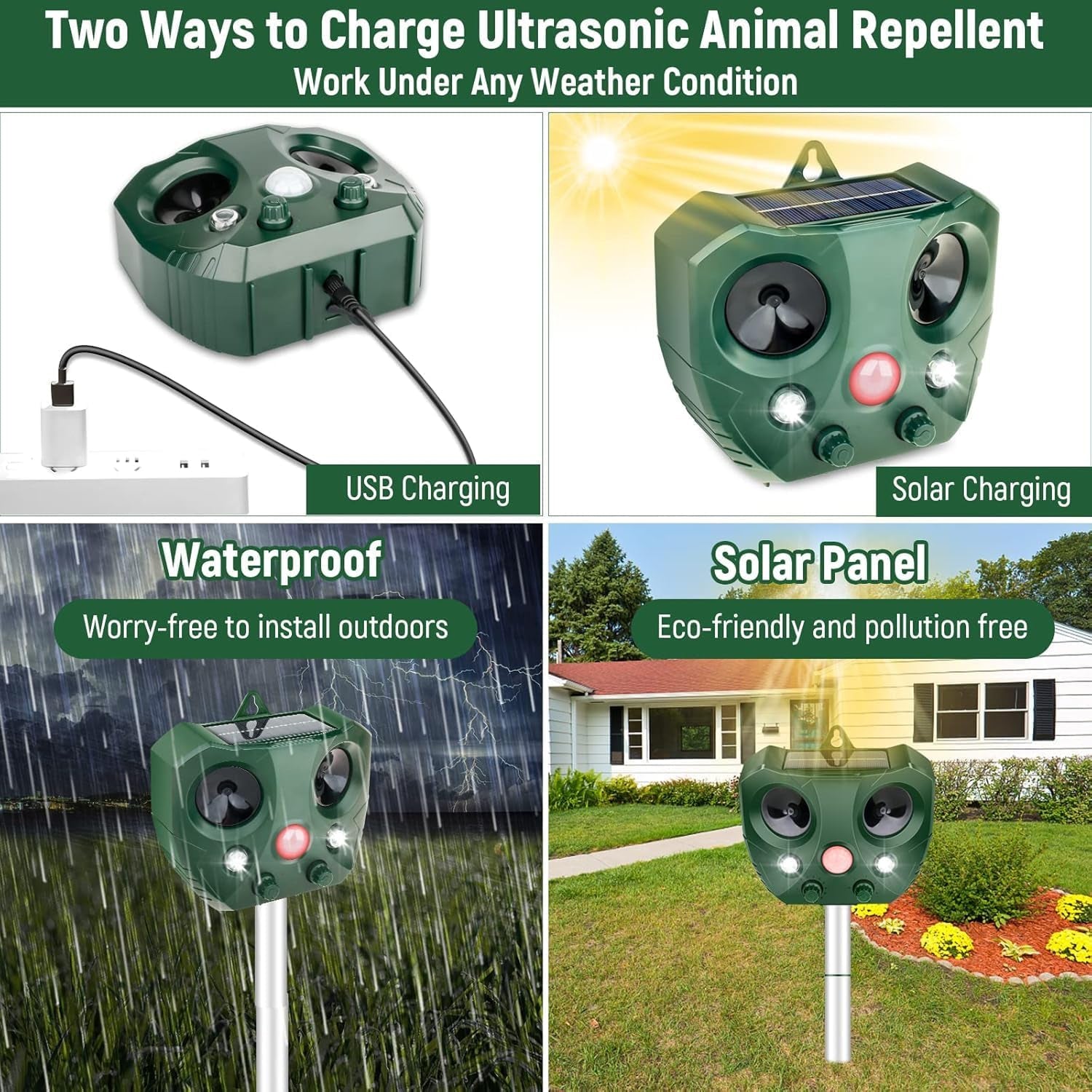 Guardixim Ultrasonic Fox Repeller with Motion Sensor