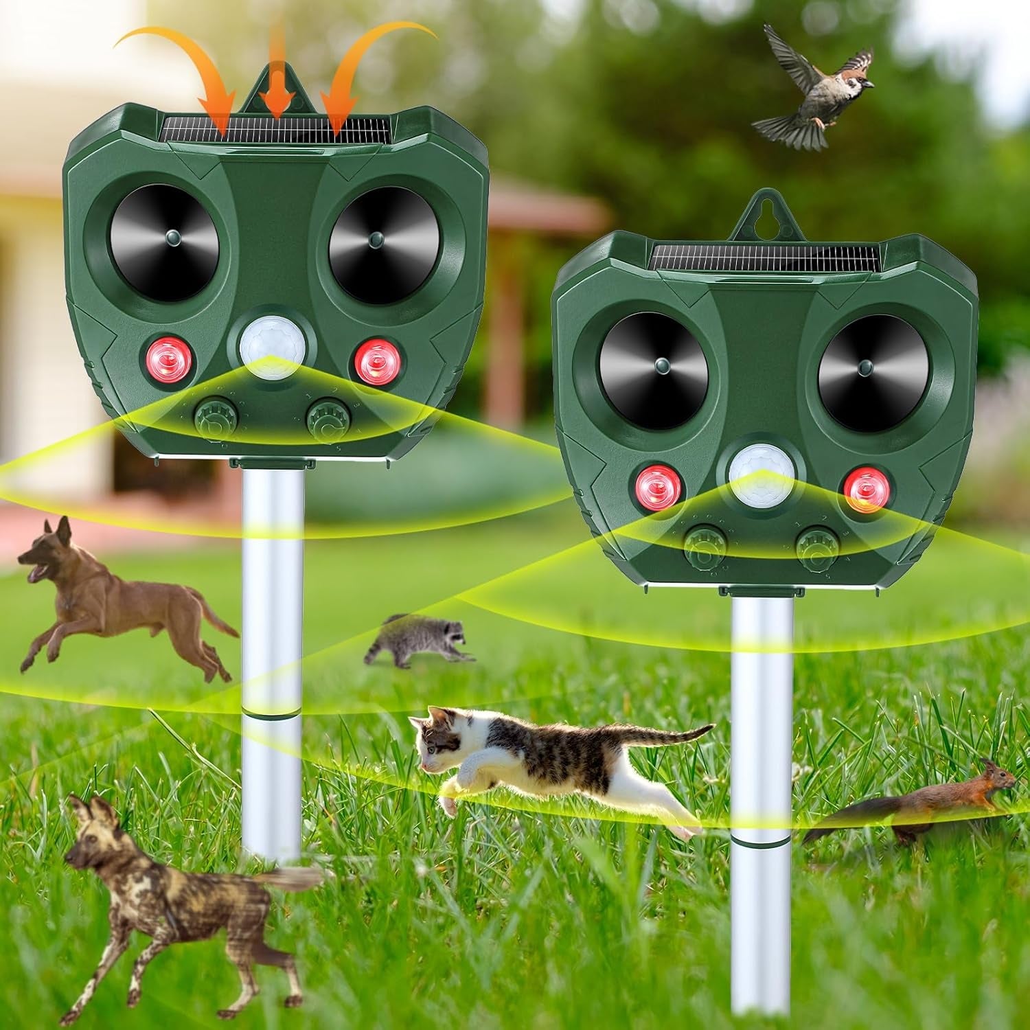 Guardixim Ultrasonic Fox Repeller with Motion Sensor